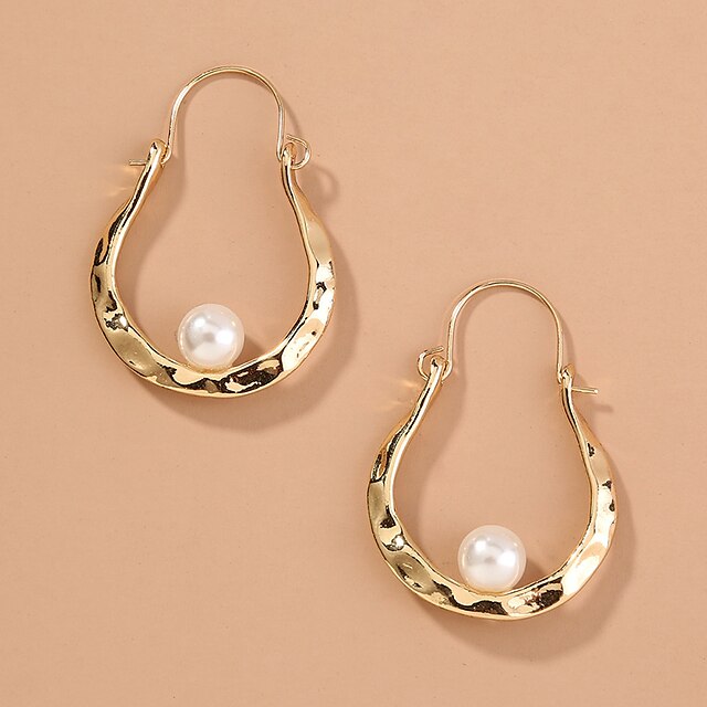 Shoes & Bags Fashion Accessories | 1 Pair Hoop Earrings For Womens Wedding Party Evening Street Alloy Classic Precious - JE73062