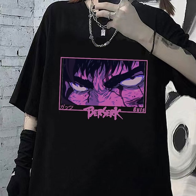 Berserk Guts Swordsman T-shirt Anime Cartoon Anime Harajuku Graphic Street  Style T-shirt For Men's Women's Unisex Adults' Hot Stamping 100% Polyester  Casual Daily 9079758 2023 – $