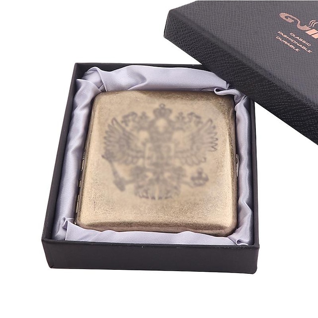 Home & Garden Home Decor | 20 Sticks of Cigarette Case with Both Sides Open to Support Generation of Bronze Condensed Flower Met