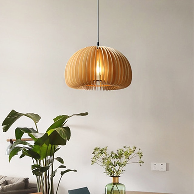  подвесной светильник led подвесной фонарь дизайн винтаж / кантри для столовой / магазинов / кафе дерево / бамбук 220-240v