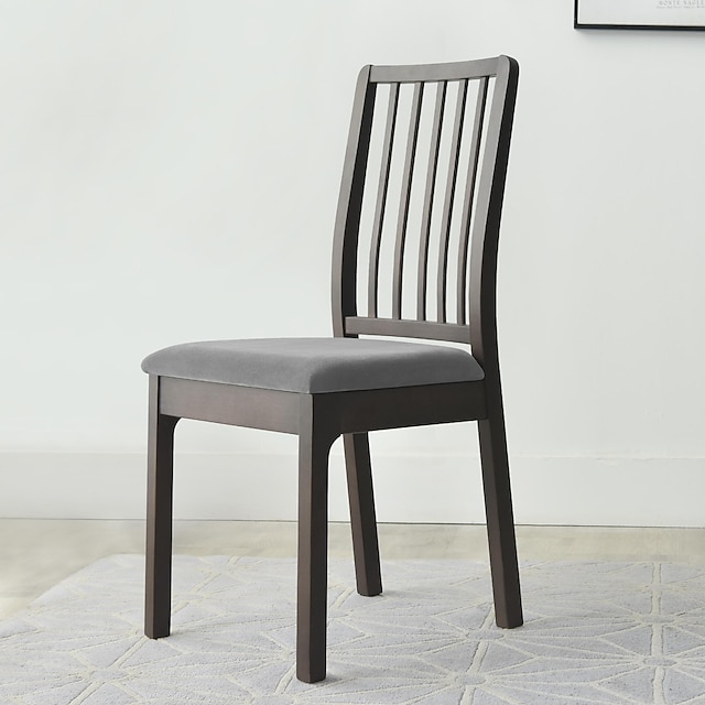  sametový potah sedáku jídelní židle, čalouněný potah na sedák jídelní židle, odnímatelné pratelné ochranné potahy na nábytek se zavazováním