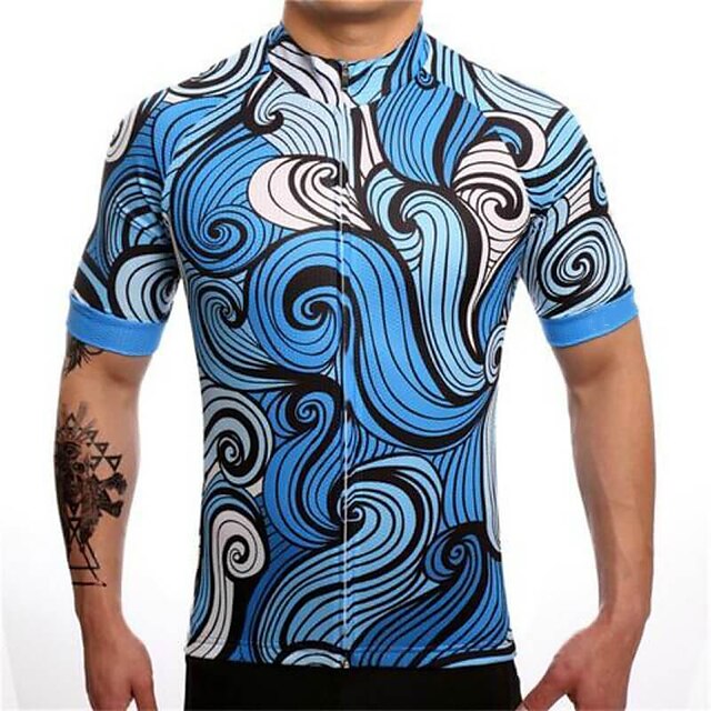 Sports & Outdoors Cycling | 21Grams Mens Short Sleeve Cycling Jersey Bike Top with 3 Rear Pockets Mountain Bike MTB Road Bike Cy