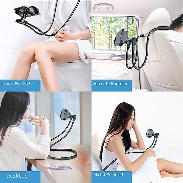 Phones & Accessories Phone Mounts & Holders | Mobile Phone Holder Lazy Hanging Neck Phone Stands Necklace Bracket Bed 360 Degree