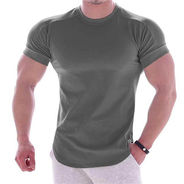 Sports & Outdoors Running, Jogging & Walking | Mens Running Shirt Tee Tshirt Top Athletic Summer Breathable Quick Dry Moisture W