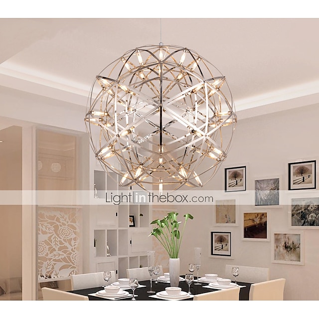 Lights & Lighting Pendant Lights | 30 cm Pendant Light Metal Globe Painted Finishes 110-120V 220-240V - DE82803