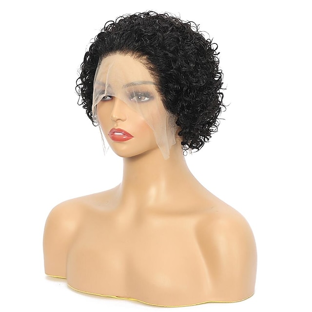 Beauty & Hair Wigs & Hair Pieces | Cheap Human Hair Lace Front Wig Transparent 13X1 Lace Front Wig For Women Brazilian Pixie Cut