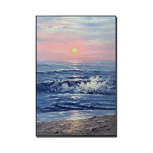 Home & Garden Wall Art | Oil Painting Hand Painted Vertical Landscape Modern Rolled Canvas (No Frame) - BK34411