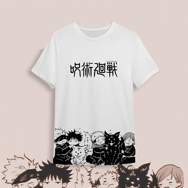 Toys & Hobbies Cosplay & Costumes | Inspired by Jujutsu Kaisen Itadori Yuji T-shirt Cartoon 100% Polyester Anime Harajuku Graphi