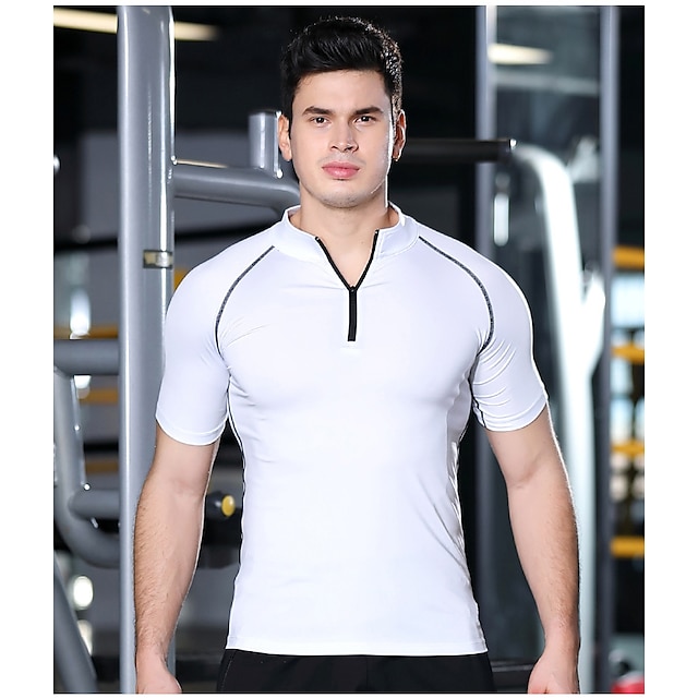 Sports & Outdoors Running, Jogging & Walking | Mens Running Shirt Tee Tshirt Top Athletic Breathable Quick Dry Moisture Wicking 