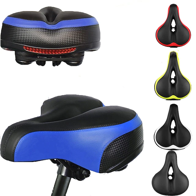 Most Comfortable Bicycle Seat, Bike Seat Replacement with Dual Shock Absorbing Ball Wide Bike Seat Memory Foam Bicycle Gel Seat 39