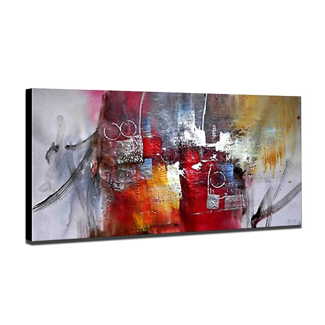 Home & Garden Wall Art | Oil Painting Hand Painted Horizontal Abstract Landscape Contemporary Modern Rolled Canvas (No Frame) - 