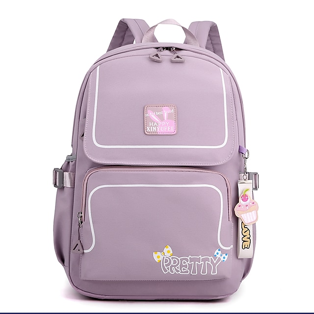  School Backpack Bookbag Cartoon Animal for Student Classic Large Capacity With Water Bottle Pocket Polyester School Bag Back Pack Satchel