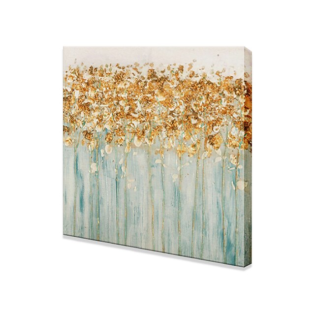 Home & Garden Wall Art | Handmade Oil Painting Canvas Wall Art Decoration Modern Golden Flower for Home Decor Rolled Frameless U