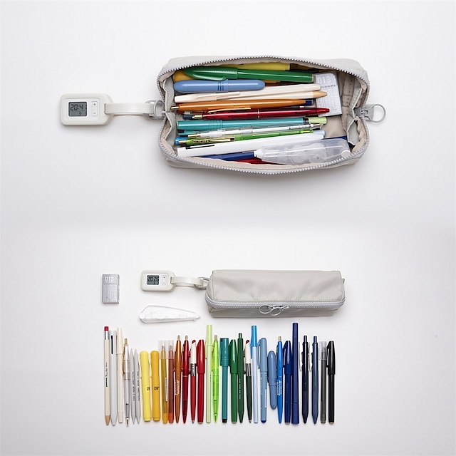 Consumer Electronics Stationery | Pencil Pouch Slim Lightweight With Zipper Nylon for School Office Student - ZK34367