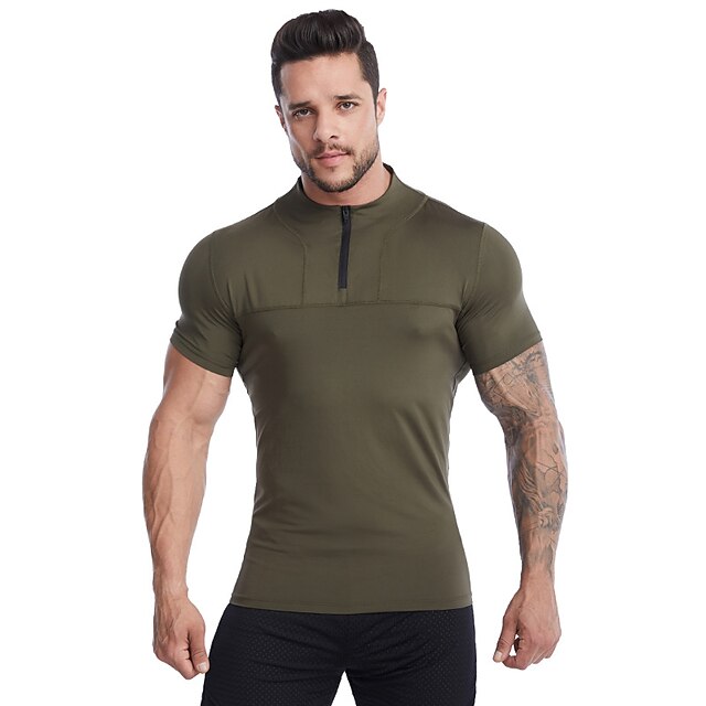 Sports & Outdoors Running, Jogging & Walking | Mens Running Shirt Tee Tshirt Top Athletic Breathable Quick Dry Moisture Wicking 