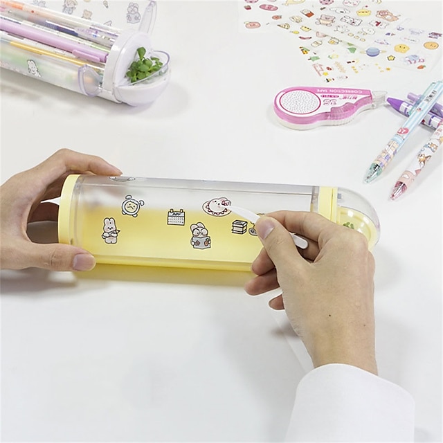 Consumer Electronics Stationery | Pencil Case Pen Pouch Marker Bag Waterproof Cute Creative Plastics for School Student Kids - V