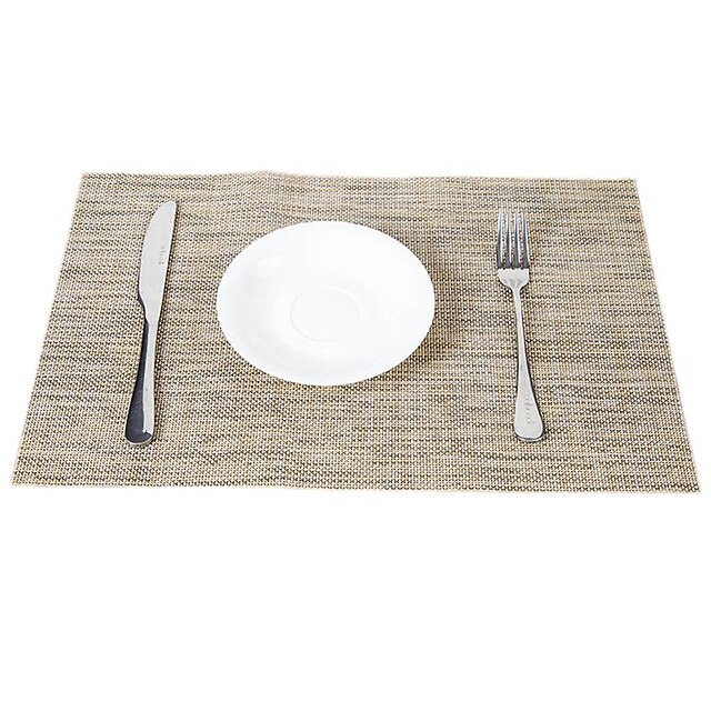 Home & Garden Home Textiles | Placemats Placemat PVC Table Mats Heat Resistant Waterproof Washable Outdoor Placemats for Kitchen