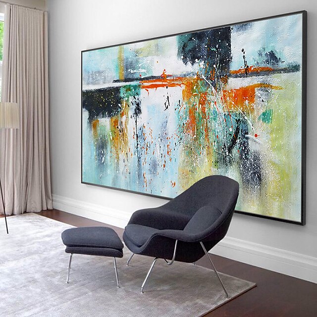 Home & Garden Wall Art | Oil Painting Hand Painted Horizontal Abstract Modern Rolled Canvas (No Frame) - MW65910