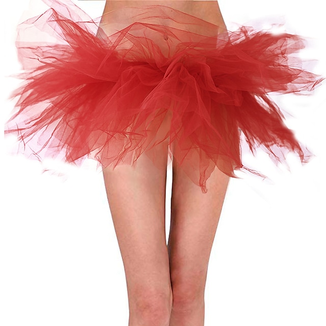  1950年代風 プリンセス ペチコート チュチュ スカートの下 クリノリン チュールスカート 膝丈 女性用 パーティー／フォーマル プロムドレス プライドパレード スカート