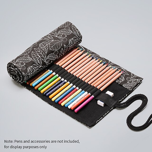 Consumer Electronics Stationery | Pencil Case Pen Pouch Marker Bag Multifunction Canvas Cotton and Linen for School Student Kids