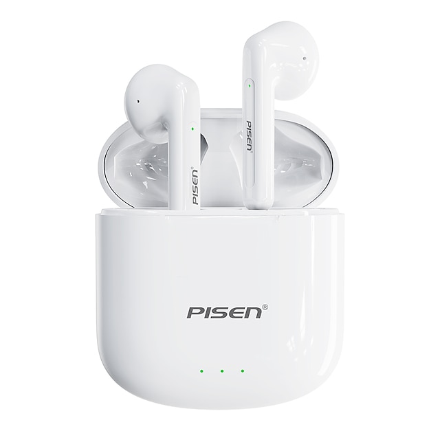  PISEN LS03JL True Wireless Headphones TWS Earbuds Bluetooth5.0 Stereo HIFI with Charging Box for Apple Samsung Huawei Xiaomi MI  Yoga Fitness Gym Workout Mobile Phone Office Business Travel