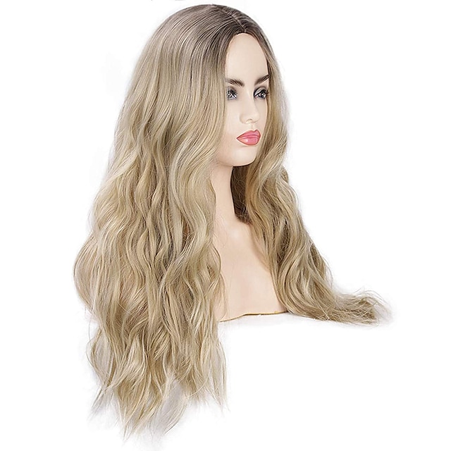 Beauty & Hair Wigs & Hair Pieces | Blonde Wigs for Women Long Curly Wavy Hair Wig with Realistic Hairline Soft Natural Looking S