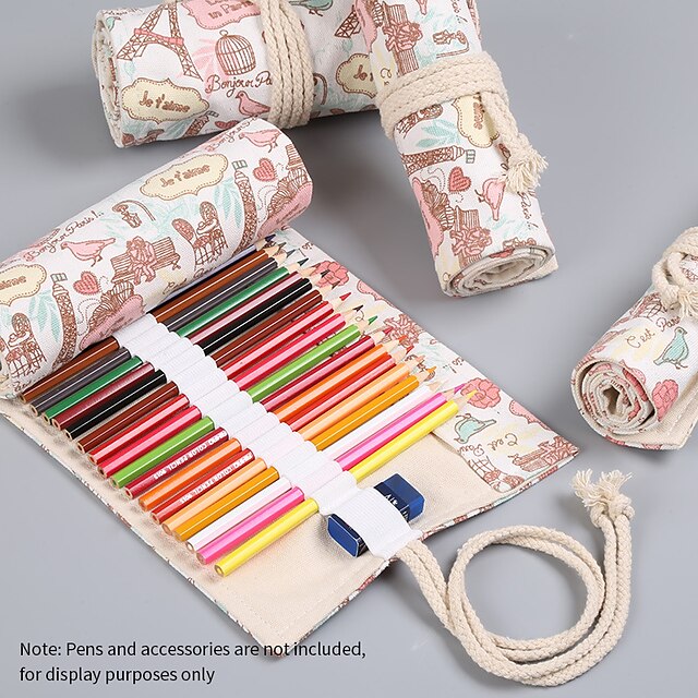 Consumer Electronics Stationery | Pencil Case Pen Pouch Marker Bag Multifunction Canvas for School Student Kids - PP21868