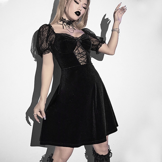 Goth Girl Retro Vintage Punk & Gothic Vacation Dress Summer Dress ...