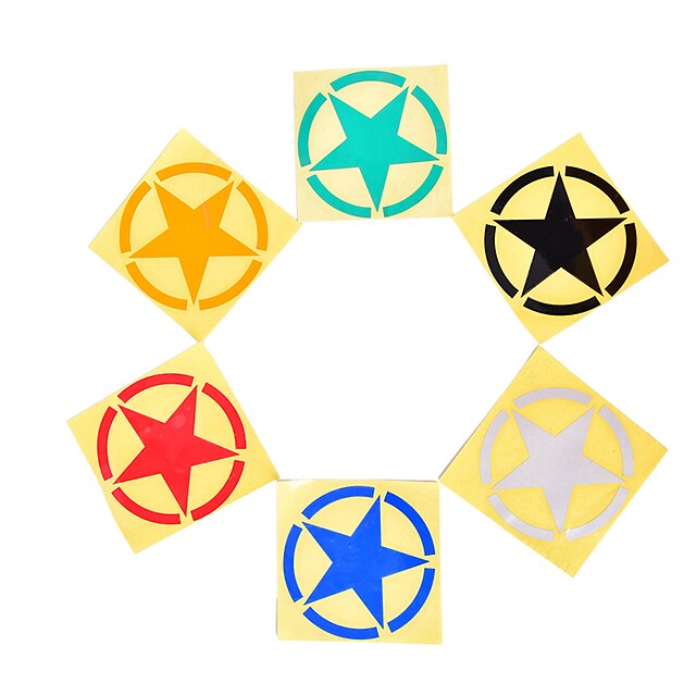 Consumer Electronics Automotive | StarFire 4pcs 10x10CM Reflective Army Stars Motorcycle Safety Stickers Bike Helmet DIY Sticker