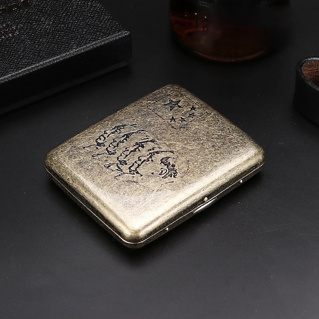 Home & Garden Home Decor | 20 Sticks of Cigarette Case with Both Sides Open to Support Generation of Bronze Condensed Flower Met