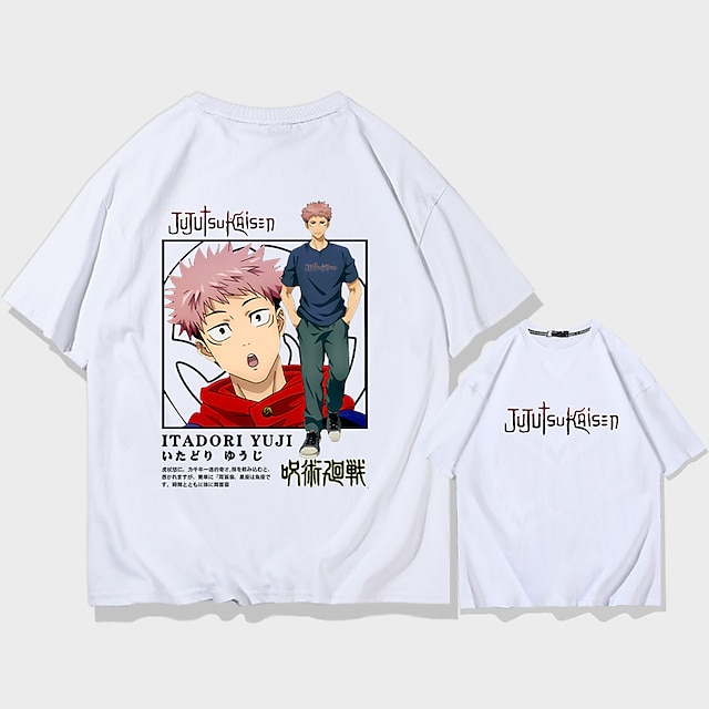 Toys & Hobbies Cosplay & Costumes | Inspired by Jujutsu Kaisen Yuji Itadori T-shirt Anime 100% Polyester Anime Harajuku Graphic 