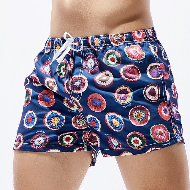  Herr Badshorts Snabb tork Lättvikt Boardshorts Baddräkt Med fickor Snörning Simmning Surfing Strand Vattensport Rand Sommar