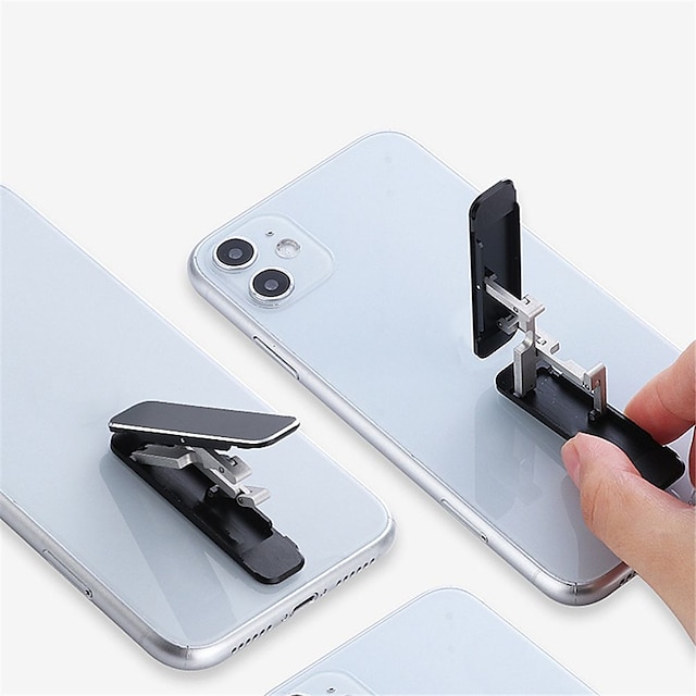 Phones & Accessories Phone Mounts & Holders | Universal Mini Invisible Foldable Mobile Phone Stand Aluminum Alloy Desktop Mount 