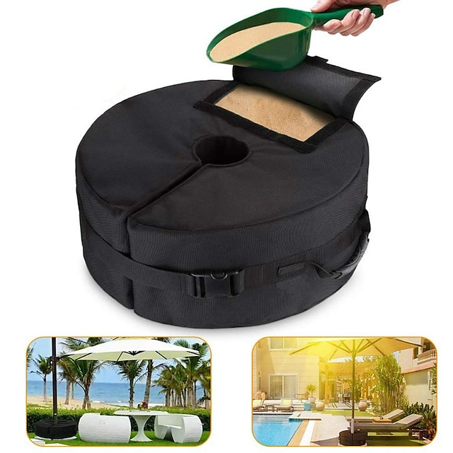  Round Umbrella Base Weight Bag,Outdoor Canopy Circular Load-Bearing Sandbag Sunshade Umbrella Support Frame Fixed Sandbag