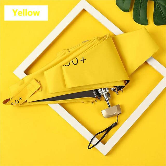 Home & Garden Home Decor | Ultra-light Mini Vinyl Sunshade Female Sun and Rain Dual-use Folding Capsule Sun Umbrella Sunscreen U