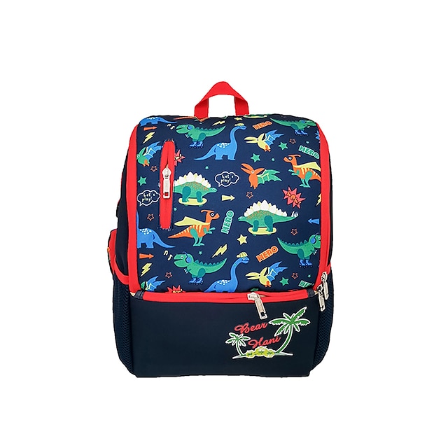  Animal School Backpack Bookbag for Kids Lightweight Adjustable Shoulder Straps Polyester School Bag Satchel 11 inch