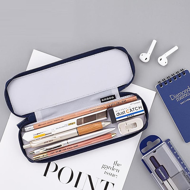 Consumer Electronics Stationery | Pencil Cases Wear-Resistant Multifunction With Zipper Canvas for School Office Student - SP006