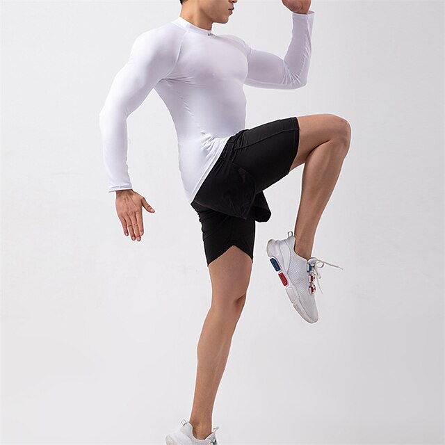 Sports & Outdoors Running, Jogging & Walking | Mens Long Sleeve Compression Shirt Running Shirt Running Base Layer Tee Tshirt To