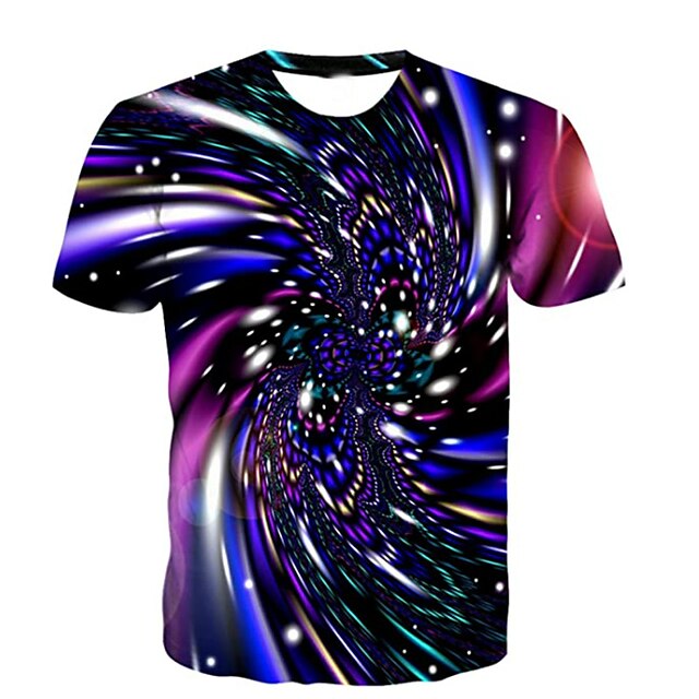 Baby & Kids Boys Clothing | Kids Boys T shirt Short Sleeve 3D Print Optical Illusion Purple Children Tops Spring Summer Active F