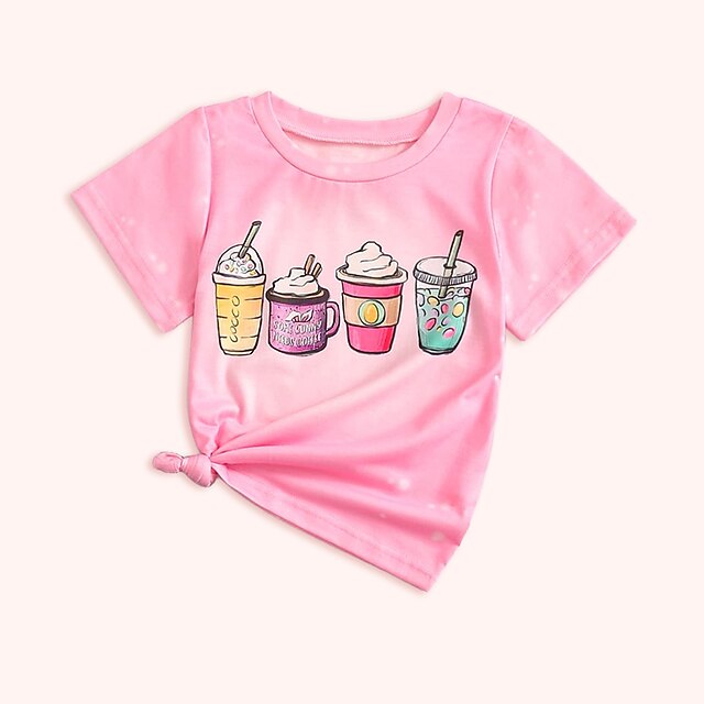 Baby & Kids Matching Outfits | Mommy and Me T shirt Tops Graphic Causal Print Pink Short Sleeve Adorable Matching Outfits / Summ