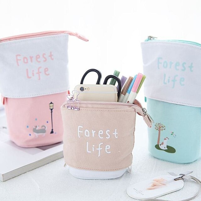 Consumer Electronics Stationery | Pencil Case Pen Pouch Marker Bag Cartoon Wear-Resistant Multifunction Canvas for School Office