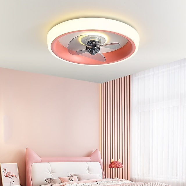  Ventilator de tavan led 50 cm ventilator de tavan cu finisaje metalice vopsit modern 220-240v