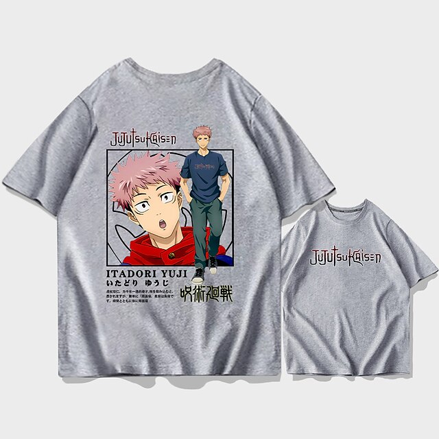 Toys & Hobbies Cosplay & Costumes | Inspired by Jujutsu Kaisen Yuji Itadori T-shirt Anime 100% Polyester Anime Harajuku Graphic 