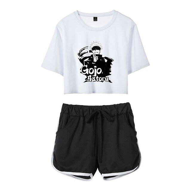 Toys & Hobbies Cosplay & Costumes | Inspired by Jujutsu Kaisen Gojo Satoru Crop Top Cartoon 100% Polyester Anime Harajuku Graphi