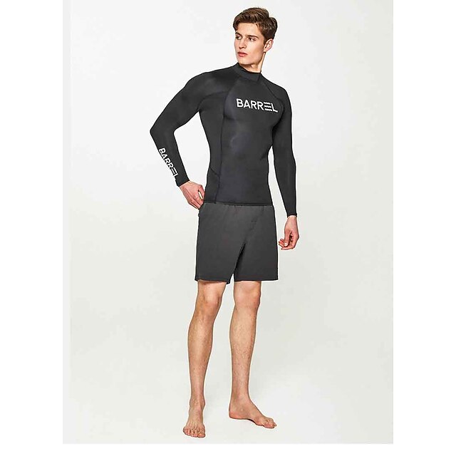 Sports & Outdoors Surfing, Diving & Snorkeling | Mens Rash Guard UPF50+ Breathable Quick Dry Long Sleeve Sun Shirt Swim Shirt Sw