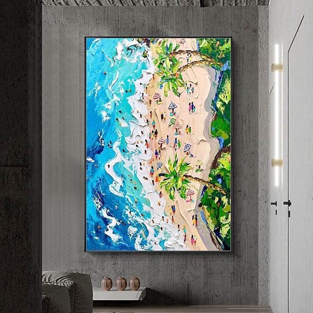 Home & Garden Wall Art | Oil Painting Hand Painted Vertical Abstract Landscape Modern Rolled Canvas (No Frame) - ZD38256