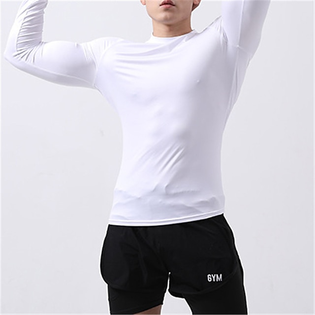 Sports & Outdoors Running, Jogging & Walking | Mens Long Sleeve Compression Shirt Running Shirt Running Base Layer Tee Tshirt To