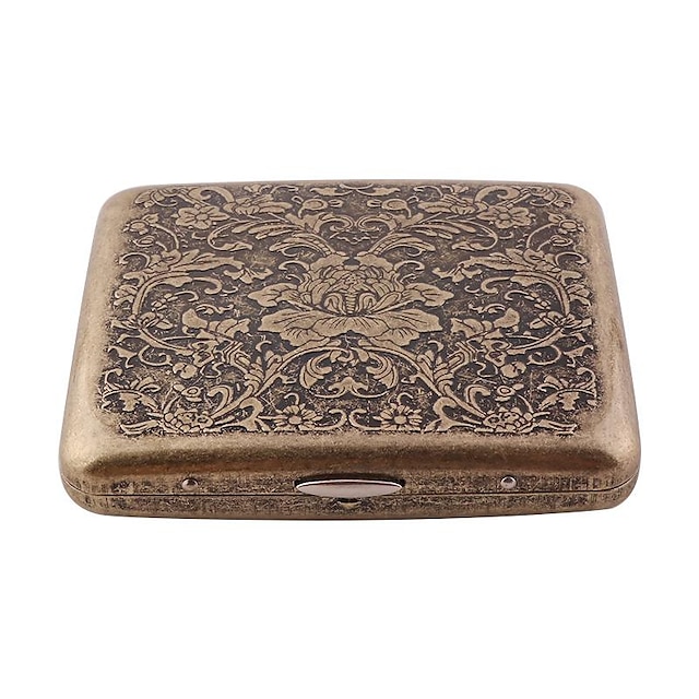 Home & Garden Home Decor | 20 Sticks of Cigarette Case with Both Sides Open to Support Generation of Bronze Condensed Flower Met