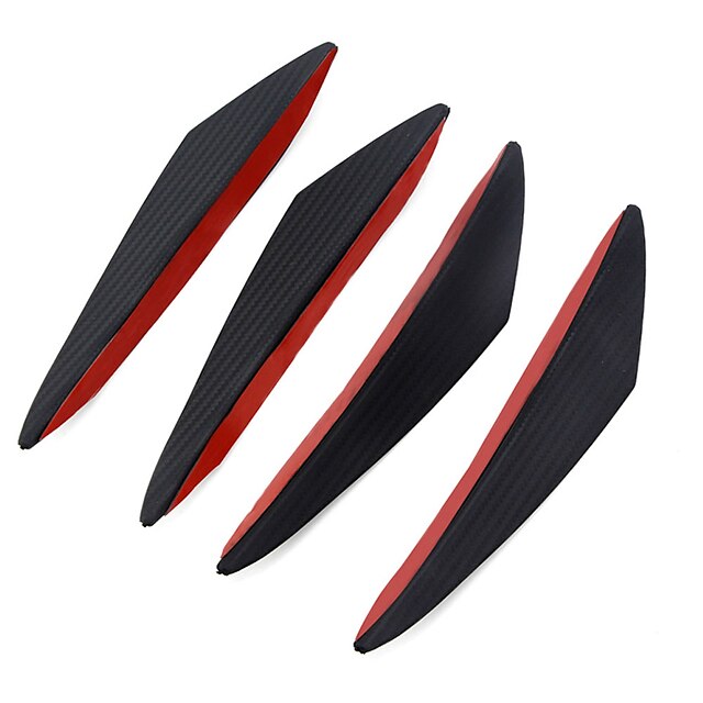 Consumer Electronics Automotive | Fashion 4Pcs Car Body Kits Front Bumper Fin Splitter Spoiler Universal Rubber Canard Valence P