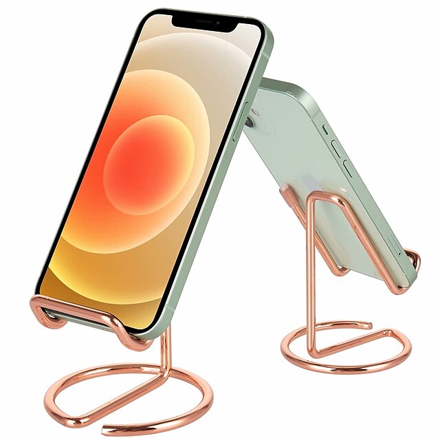 Phones & Accessories Phone Mounts & Holders | Cell Phone Stand for Desk Cute Metal Black Cell Phone Stand Holder Desk Accessorie